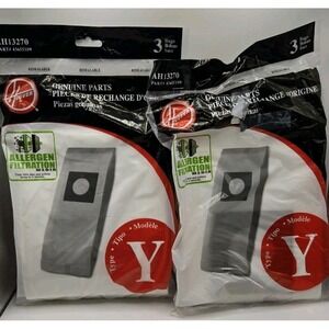 Hoover Type Y Vacuum Bags AH13270 43655109 WindTunnel Tempo Upright 5 Bags OEM